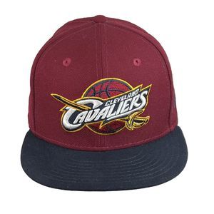 Cleveland Cavaliers Hat Cap Mens Medium Large SnapBack Burgundy NBA Basketball